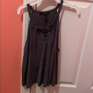 F21 Corset Gray Tank Top